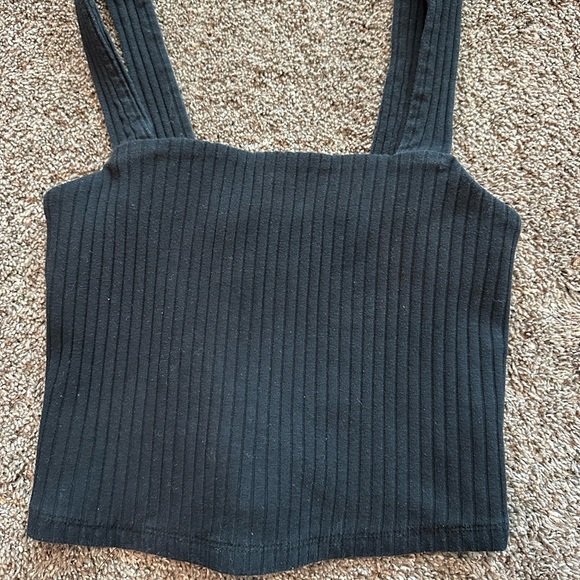 American Eagle Outfitters Tops - American Eagle Black Ribbed Women's Tank small